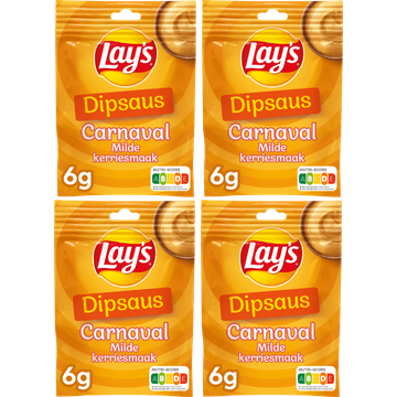 Lay's Dipsaus Carnaval Milde Kerriesmaak 4 x 6 g