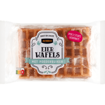 Jumbo Eierwafels met Poedersuiker 4 x 2 Stuks