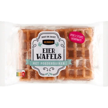 Jumbo Eierwafels met Poedersuiker 4 x 2 Stuks