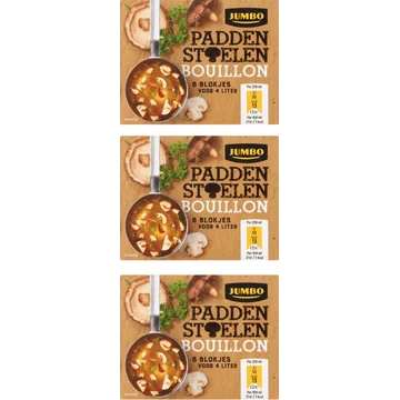 Jumbo paddenstoelen bouillonblokjes 3 x 8 stuks