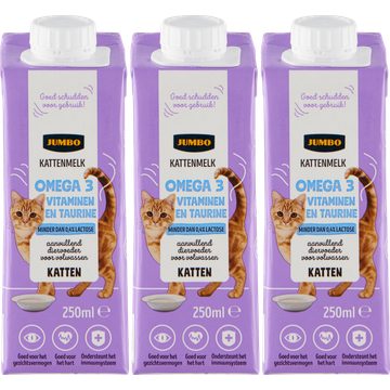Jumbo Kattenmelk met Omega 3 3 x 250ml