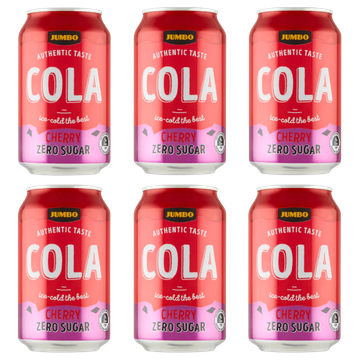 Jumbo Zero Sugar Cola Cherry Blik 6 x 330 ml