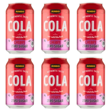 Jumbo Zero Sugar Cola Cherry Blik 6 x 330 ml