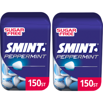 Smint XL Peppermint Suikervrij Pot 2 x 150 stuks