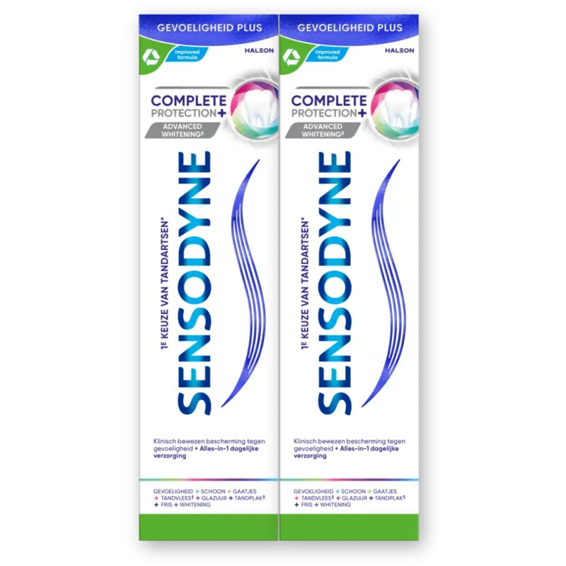 Sensodyne Complete protect advanced whitening 2pck