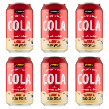 Jumbo Zero Sugar Cola Vanilla Blik 6 x 330 ml
