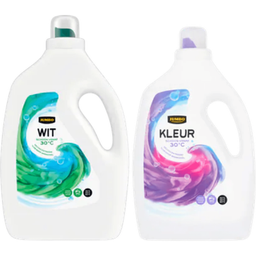 Jumbo Vloeibaar Wasmiddel Wit en Kleur 2 x 2,2L