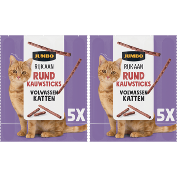 Jumbo Kauwsticks Rund 2 x 5 Stuks