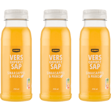 Jumbo Vers Sap Sinaasappel & Mango 3 x 250ML