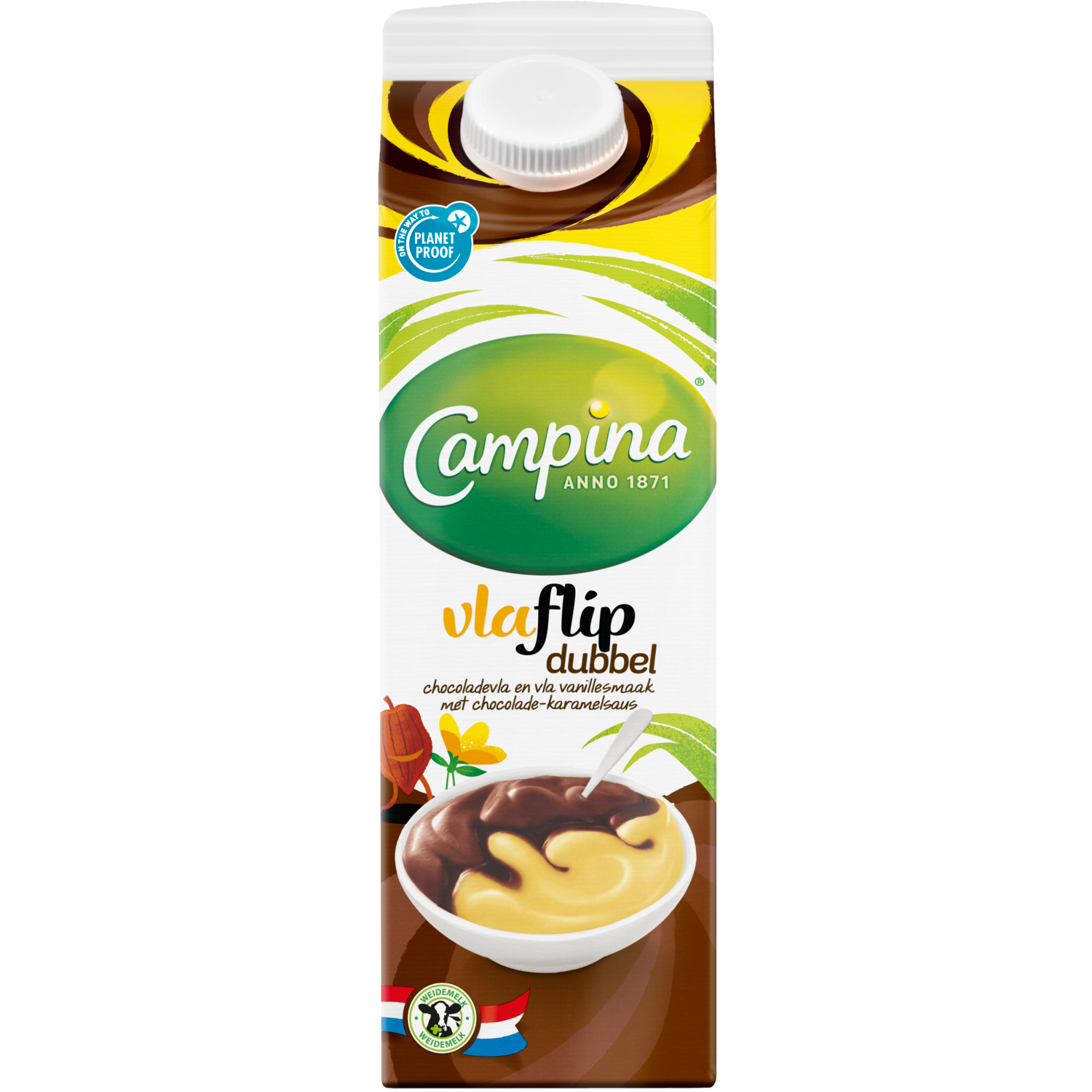 Campina Vla Vanille & Campina Dubbel Vla Vanille Chocolade