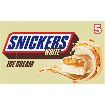 Snickers White IJsrepen Witte Chocolade 5 Stuks