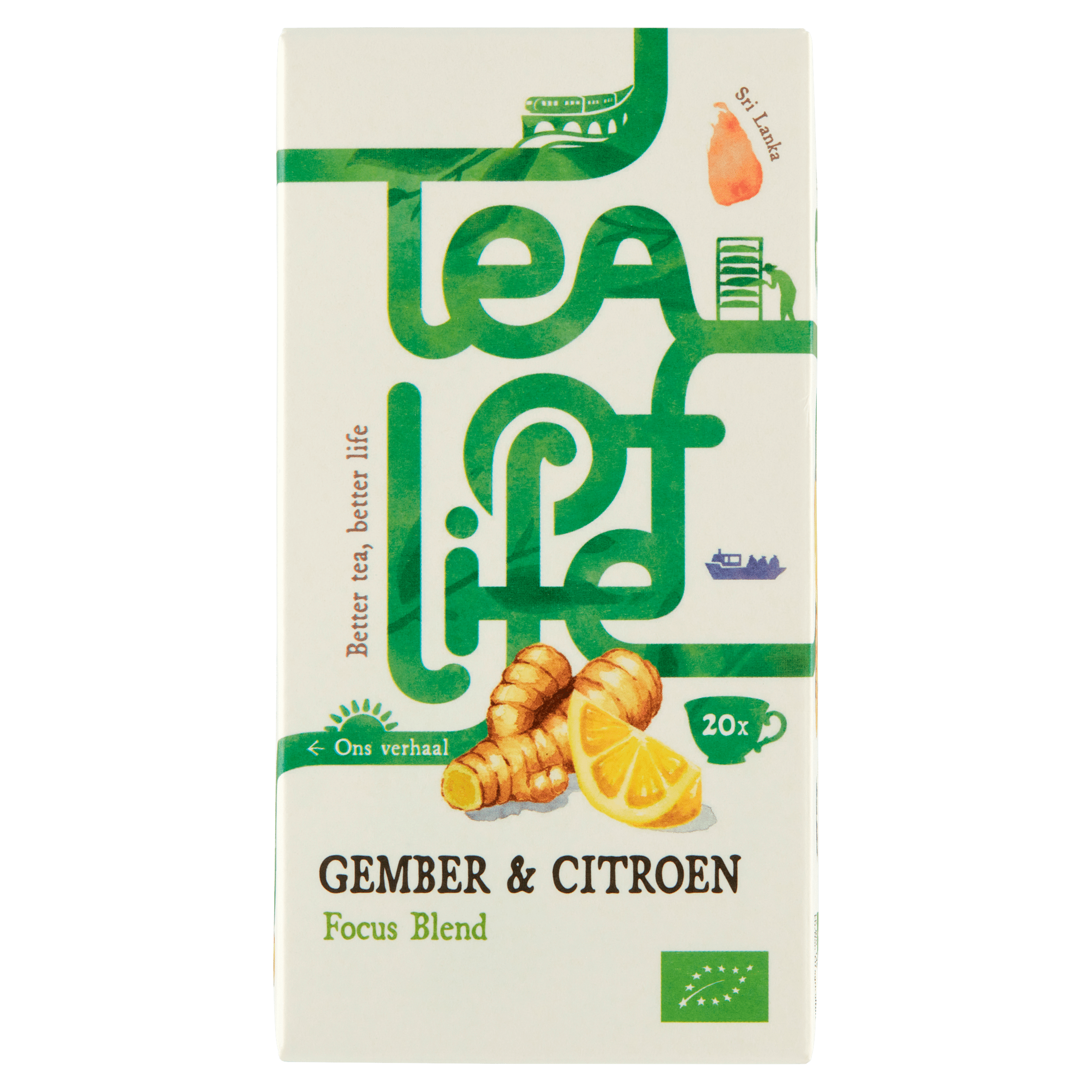 Tea of Life Focus Blend Gember en Citroen 20 stuks