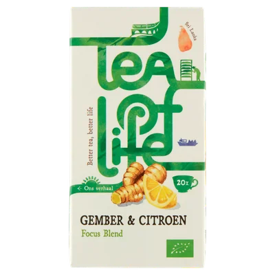 Tea of Life Focus Blend Gember en Citroen 20 stuks