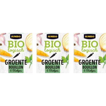 Jumbo Groentebouillon Biologisch 3 x 6 Stuks 60g