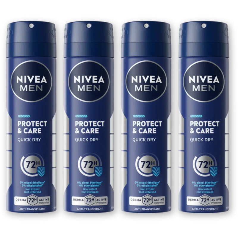 NIVEA Men protect & care deodorant spray 4-pck