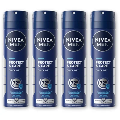 NIVEA Men protect & care deodorant spray 4-pck
