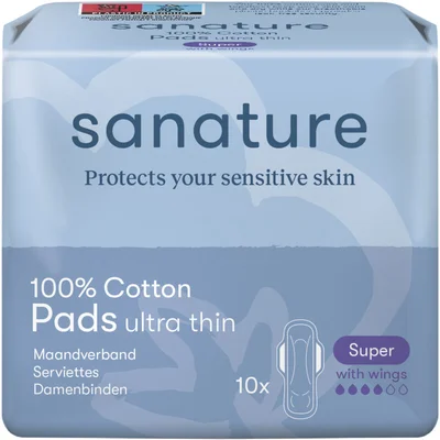 Sanature Katoenen maandverband ultra night