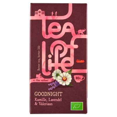 Tea of Life Goodnight Kamille lavendel valeriaan 20 stuks