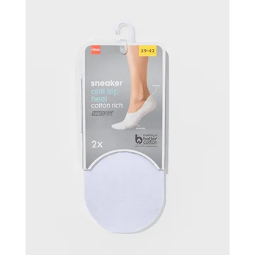 HEMA Sneakersokken ABS Wit Maat 35/38