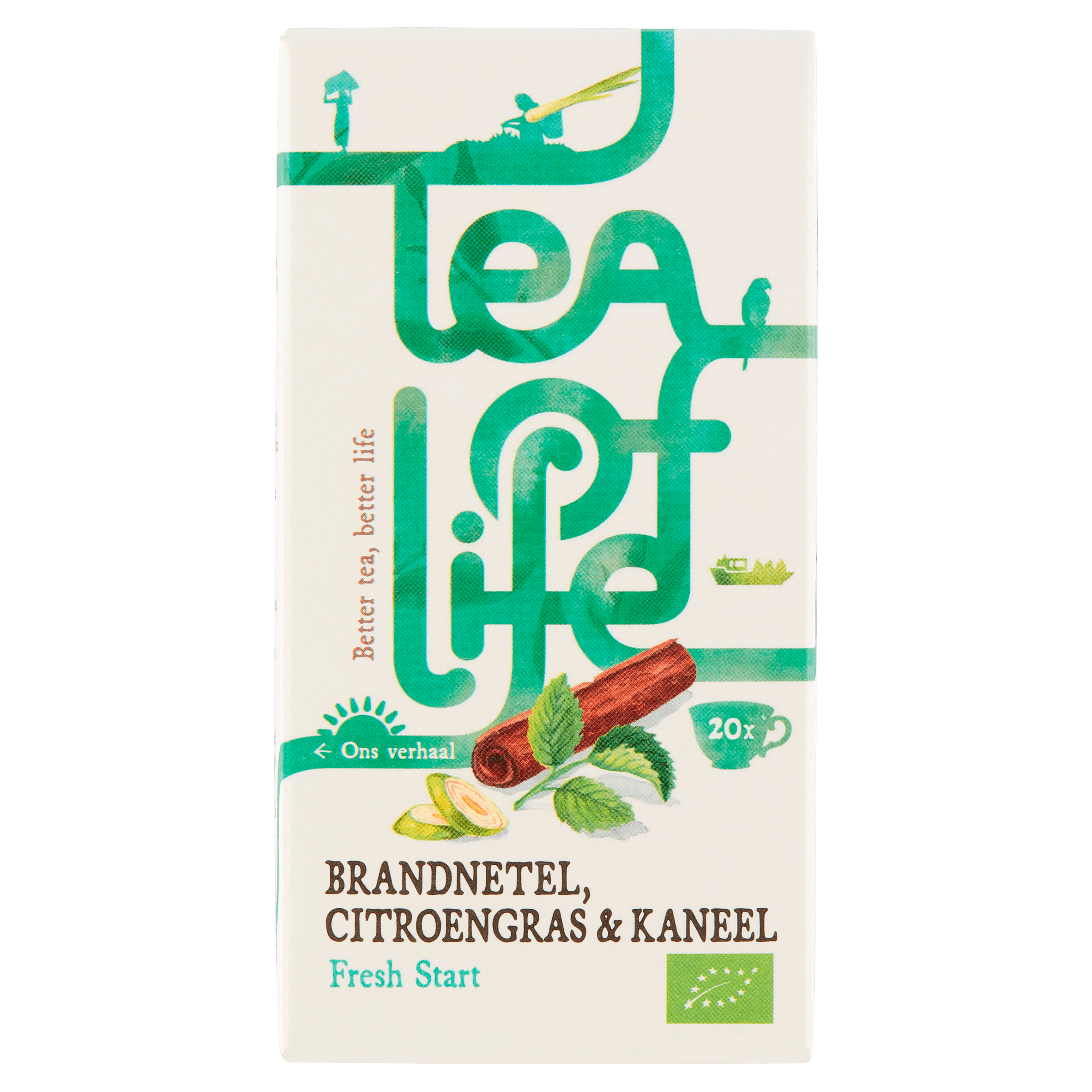 Tea of Life Brandnetel citroengras kaneel 20 stuks