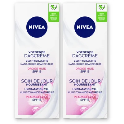 NIVEA Voedende dagcreme spf15 droge huid 2-pck
