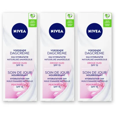 NIVEA Voedende dagcreme spf15 droge huid 3-pck