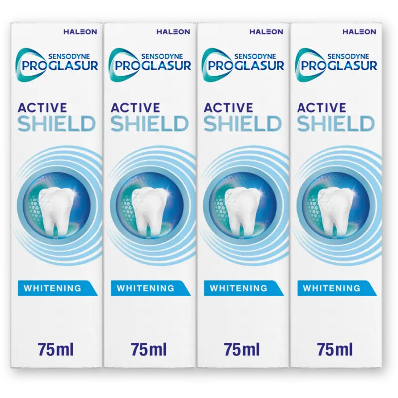Sensodyne Proglasur activ shld white tandpasta 4pk