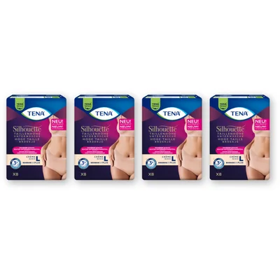 Tena Silhouette plus high waist creme L 4-pck