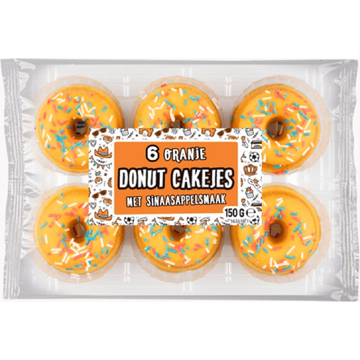 Van Dijk Mini Donut Cakejes Oranje 150 g
