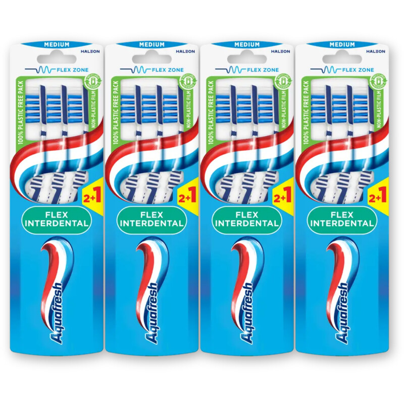 Aquafresh Flex interdental med tandenborstel 4pck