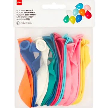 HEMA Ballonnen Assorti 23 cm 20 Stuks