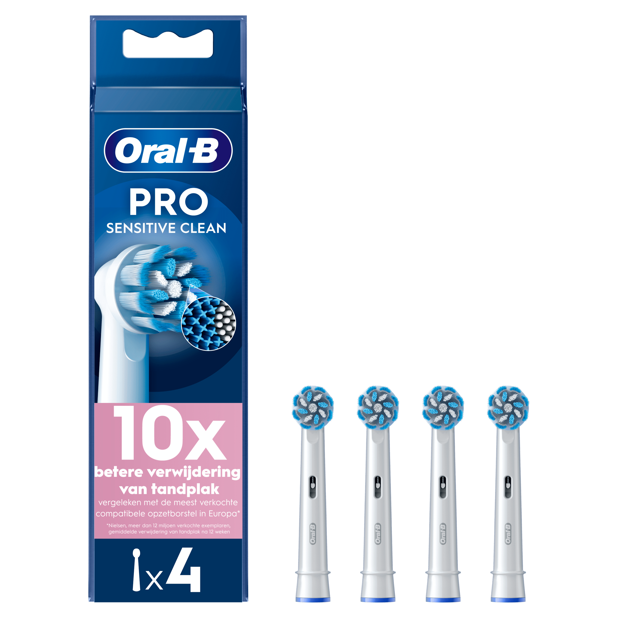 Oral-B Pro Sensitive Clean Opzetborstels 4 Stuks
