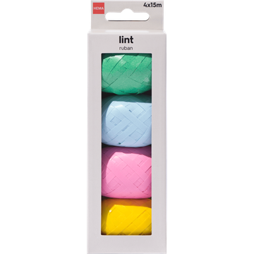 HEMA Meerkleuring Lint Plastic 4 Stuks