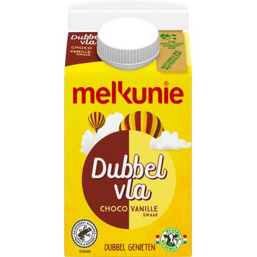 Melkunie Dubbelvla Choco Vanillesmaak 0,5 L