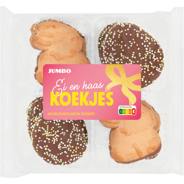 Jumbo Ei & Haas Koekjes met Melkchocolade en Decoratie 220 g