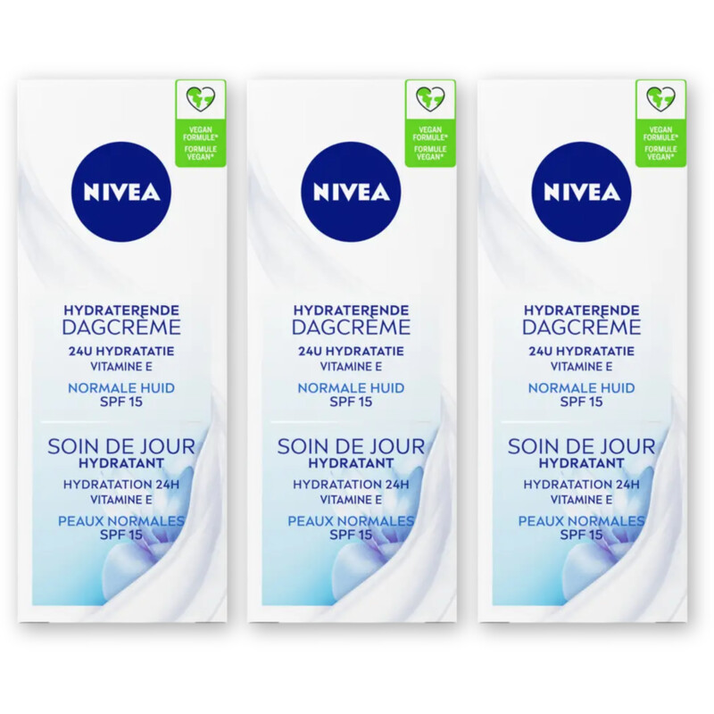 NIVEA Hydraterende dagcreme spf15 nrm huid 3pk