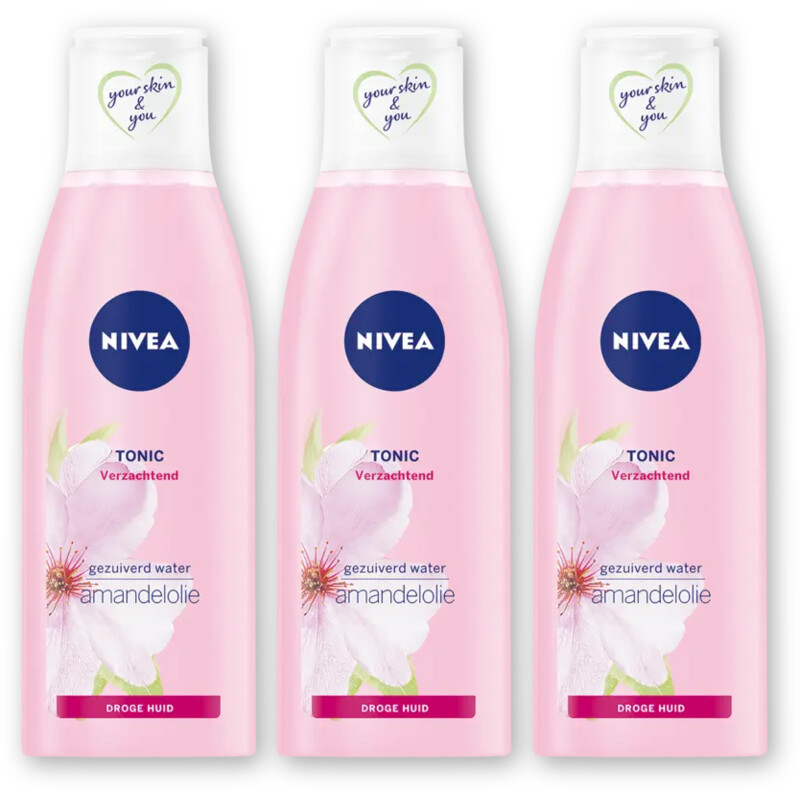 NIVEA Verzachtende tonic met amandelolie 3-pck