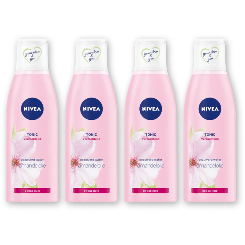 NIVEA Verzachtende tonic met amandelolie 4-pck