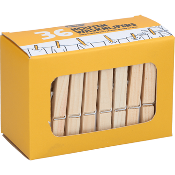 Jumbo Houten Wasknijpers 36 Stuks