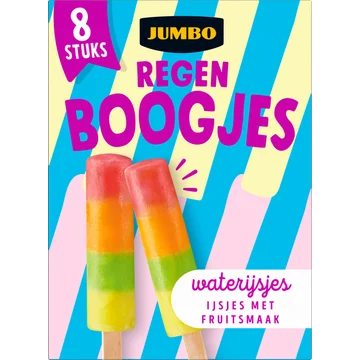 Jumbo Regenboogjes Waterijsjes 8 Stuks