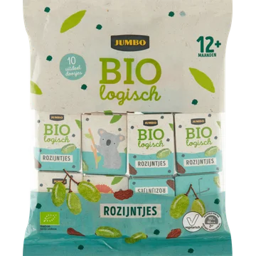 Jumbo Biologisch Rozijntjes 12+ Maanden 10 Stuks