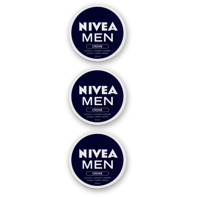NIVEA Men creme gezicht, lichaam & handen 3pk
