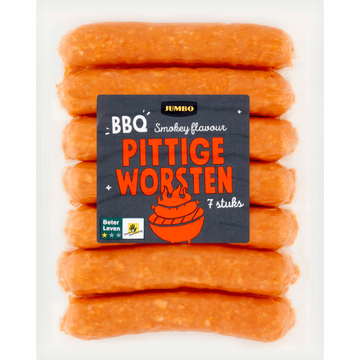 Jumbo BBQ Pittige Worsten 7 Stuks
