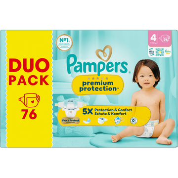 Pampers Premium Protection Maat 4, 76 Luiers
