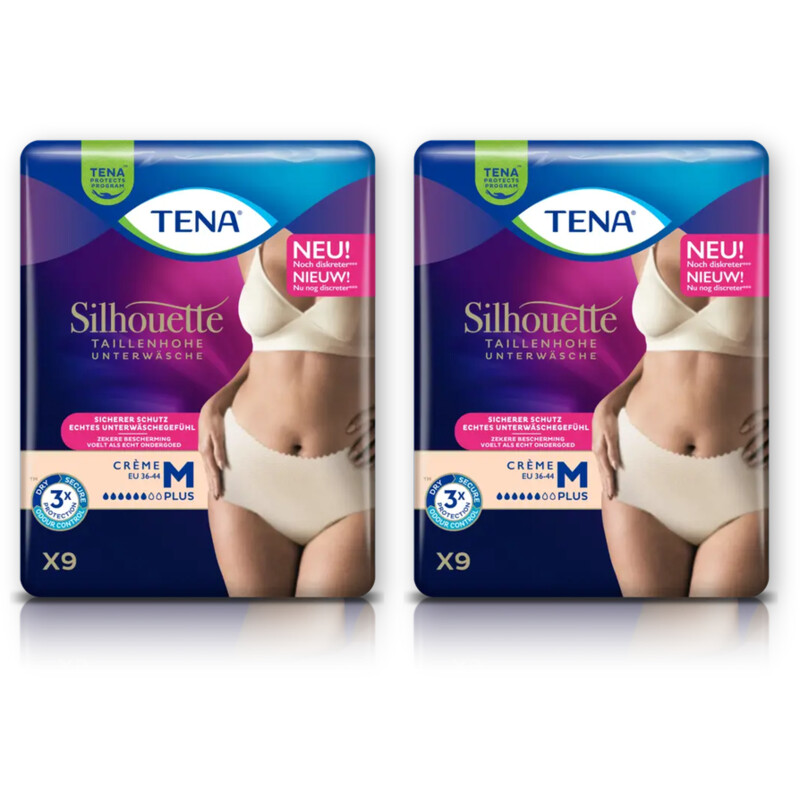 Tena Silhouette plus high waist creme M 2-pck