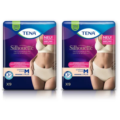 Tena Silhouette plus high waist creme M 2-pck