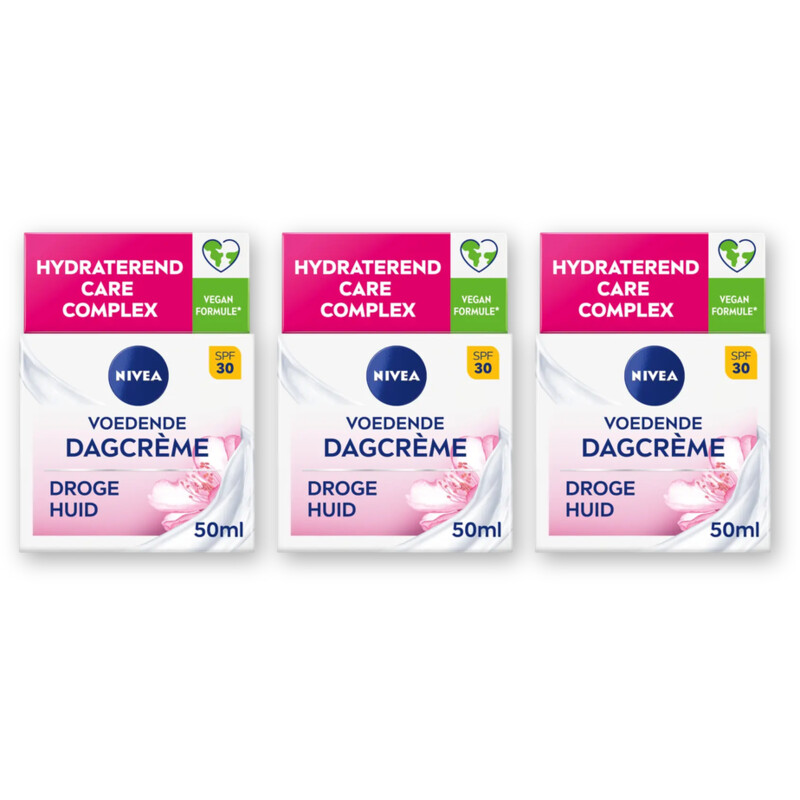 NIVEA Voedende dagcreme droge huid spf30 3-pck