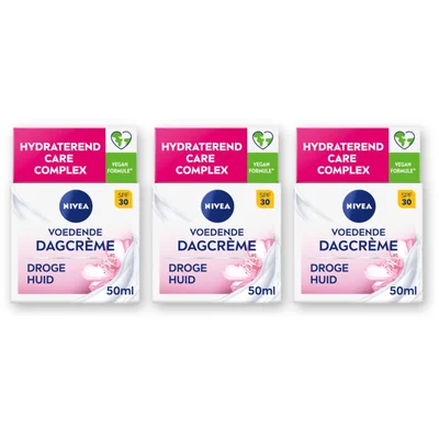 NIVEA Voedende dagcreme droge huid spf30 3-pck