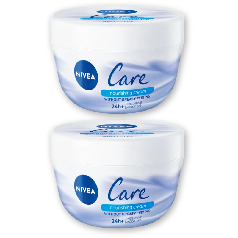 NIVEA Care voedende creme gezicht, lichaam 2pk