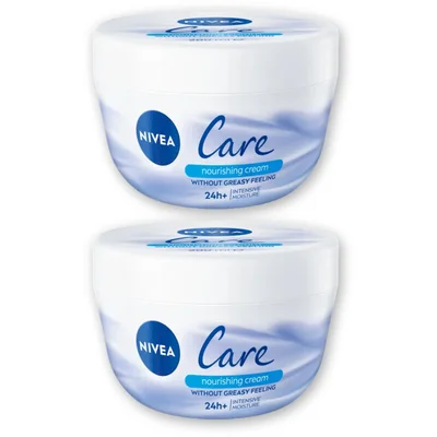 NIVEA Care voedende creme gezicht, lichaam 2pk